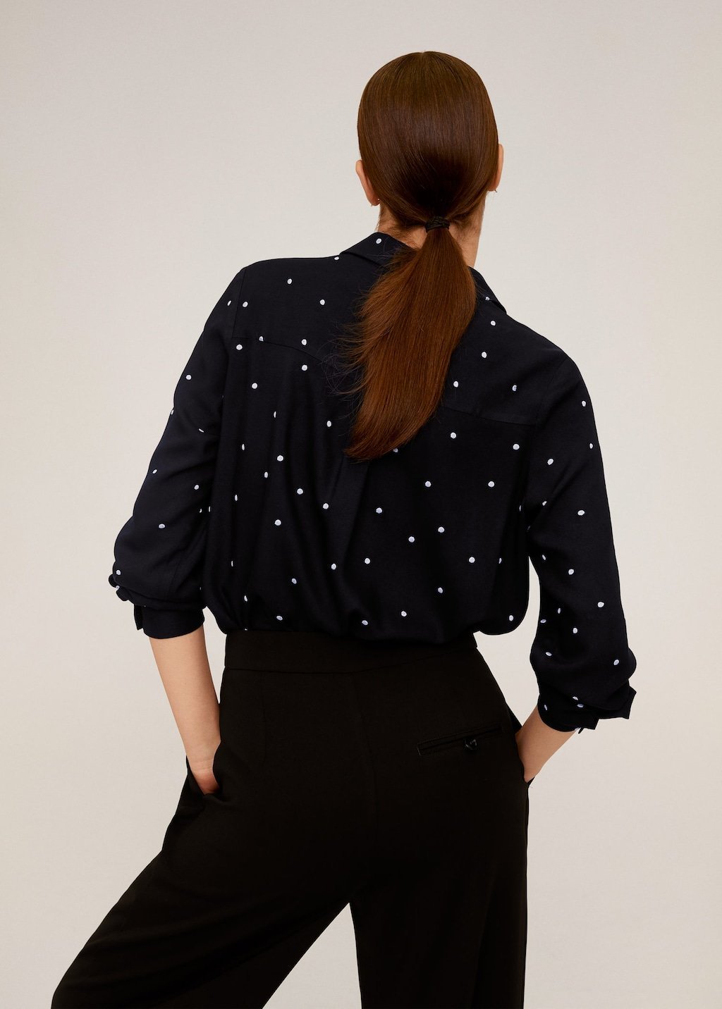 Polka-dot flowy shirt - Laurel Morgan