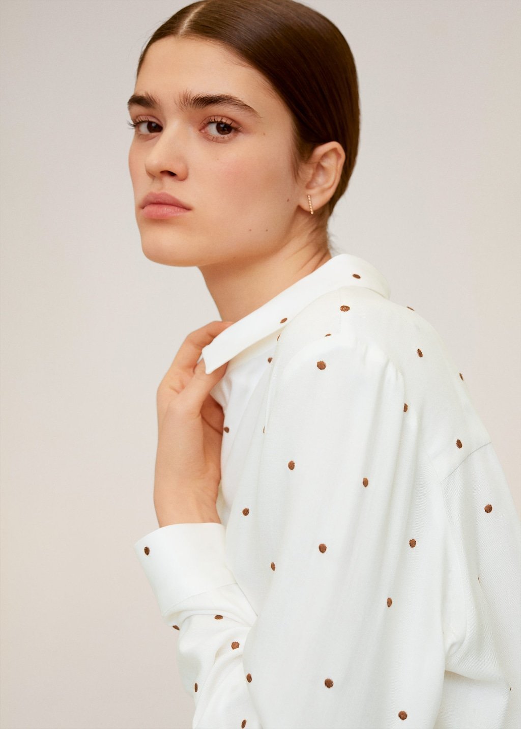 Polka-dot flowy shirt - Laurel Morgan