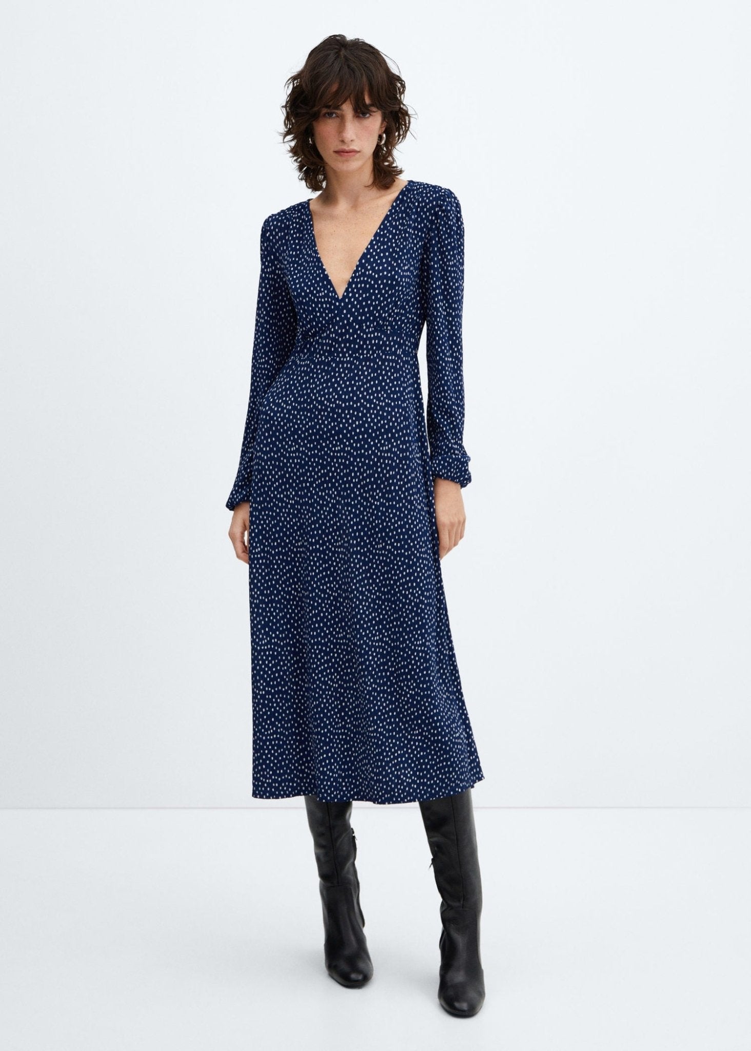 Polka-dot midi dress - Laurel Morgan