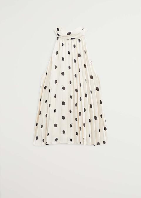 Polka-dot pleated top - Laurel Morgan