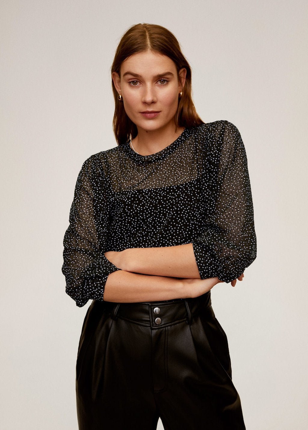 Polka-dot print blouse - Laurel Morgan