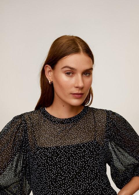 Polka-dot print blouse - Laurel Morgan