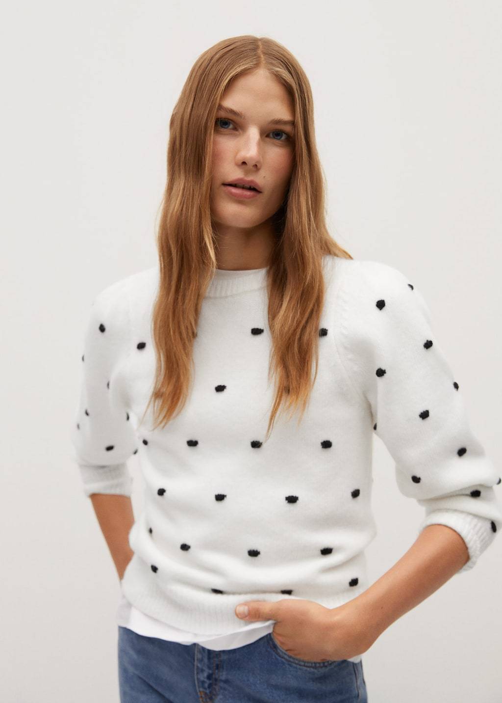 Polka dots knit dress - Laurel Morgan