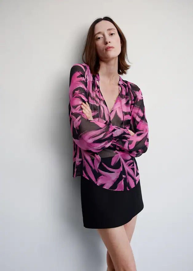 Printed chiffon blouse - Laurel Morgan