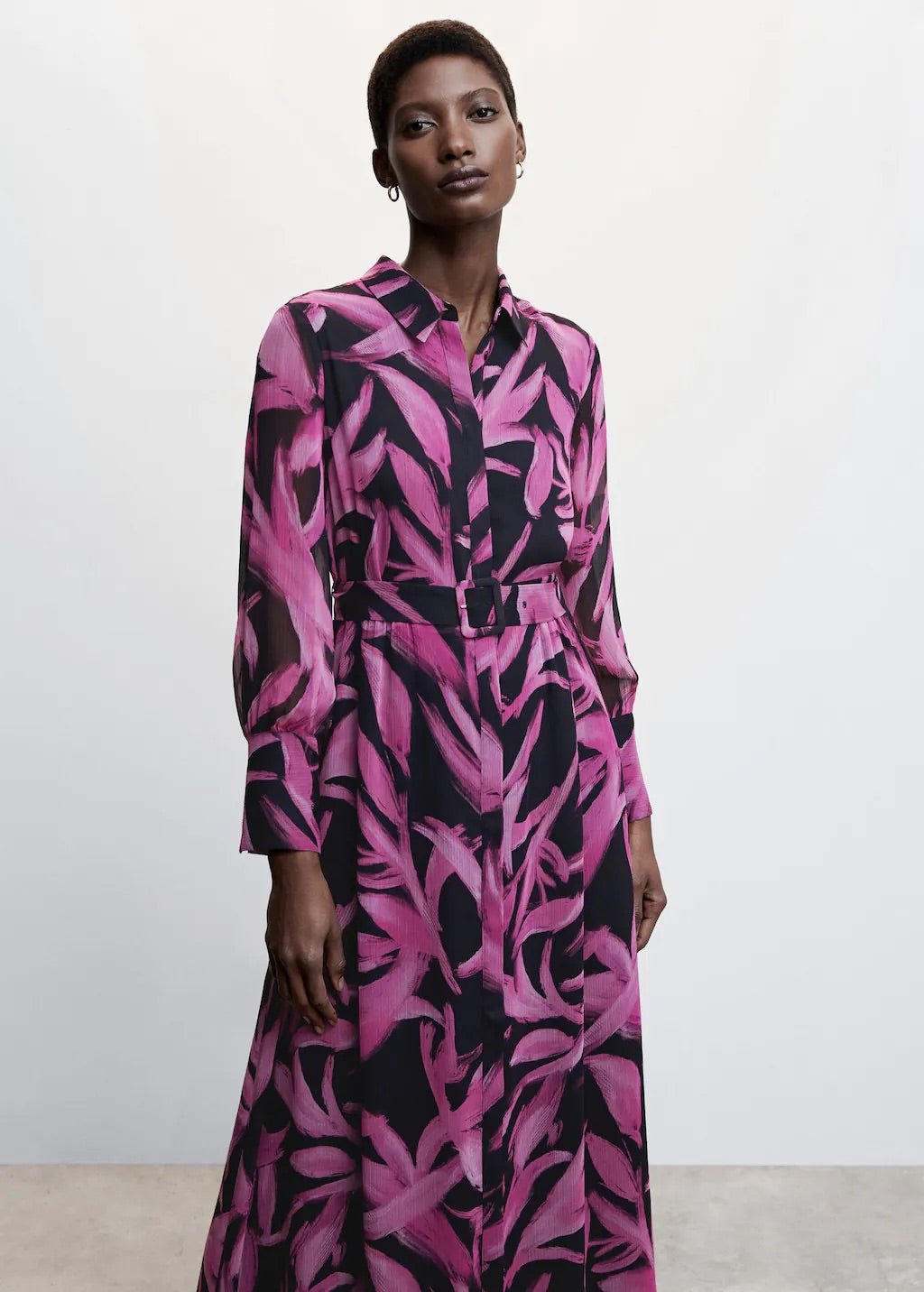 Printed chiffon dress - Laurel Morgan