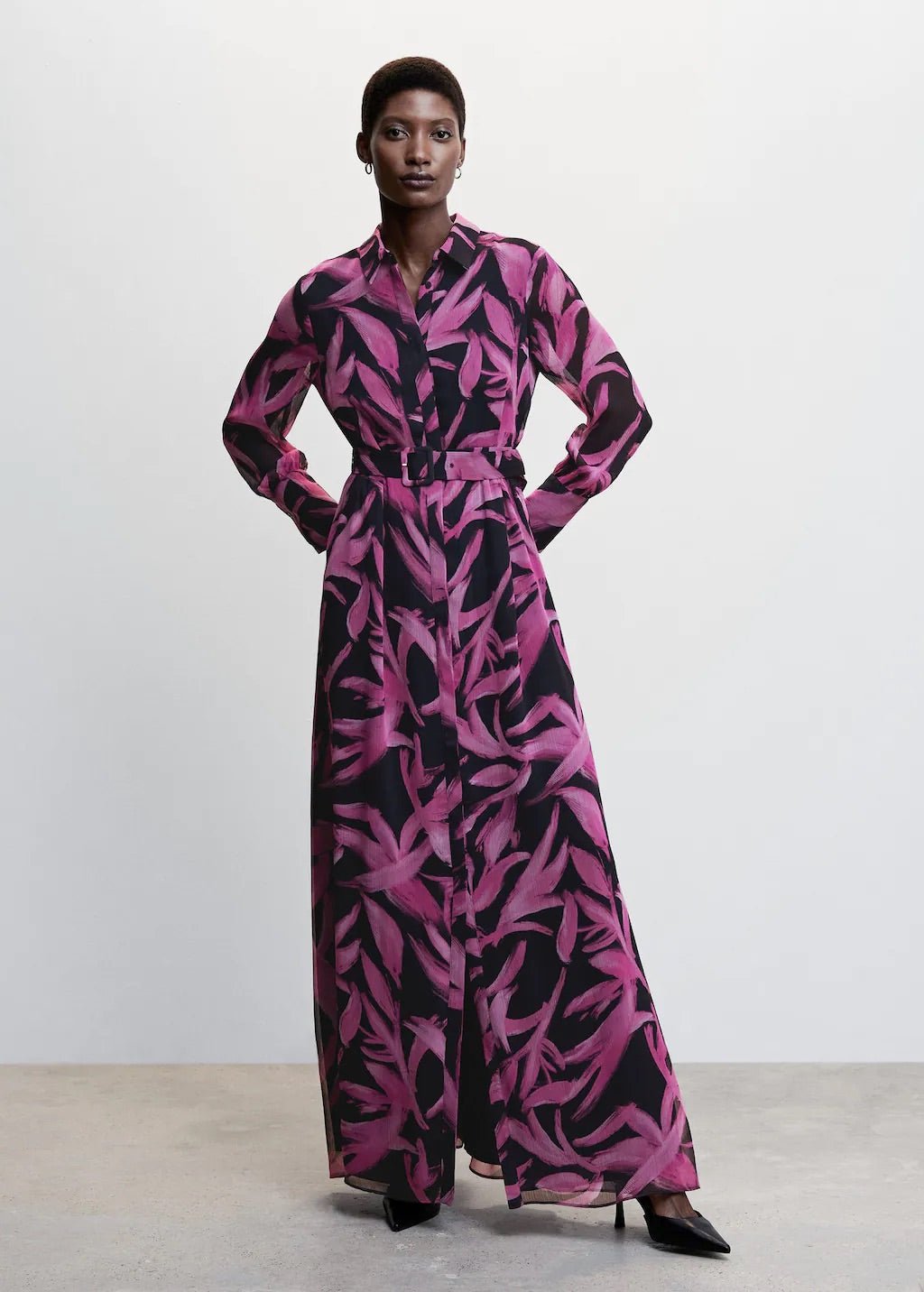 Printed chiffon dress - Laurel Morgan