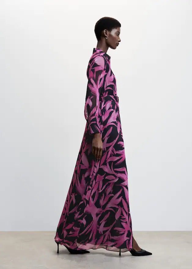 Printed chiffon dress - Laurel Morgan