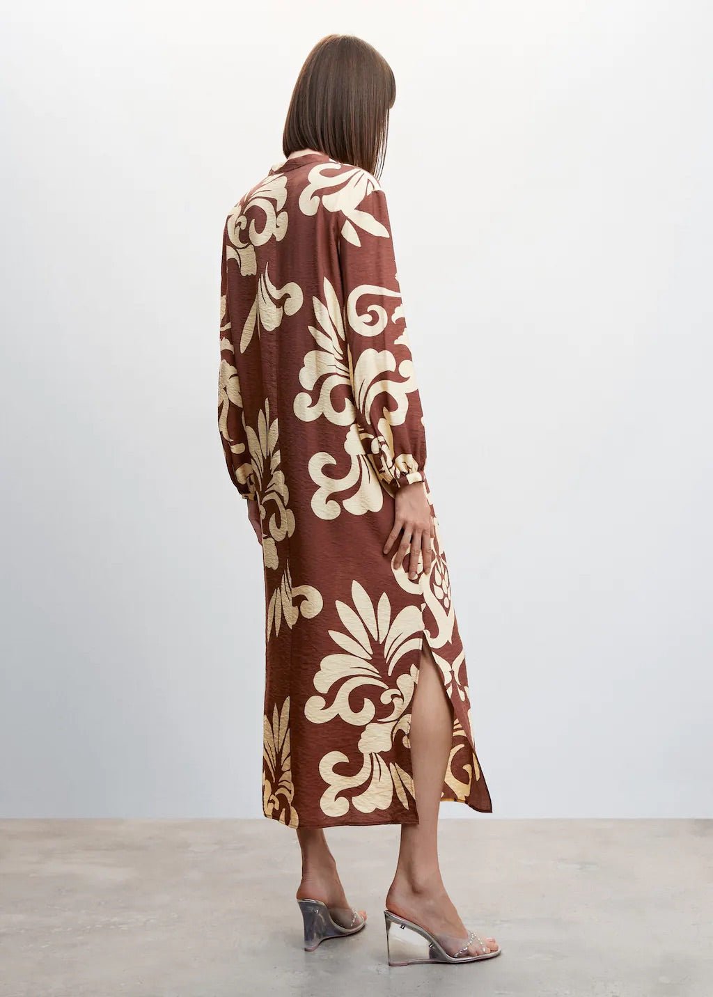 Printed cut-out detail dress - Laurel Morgan