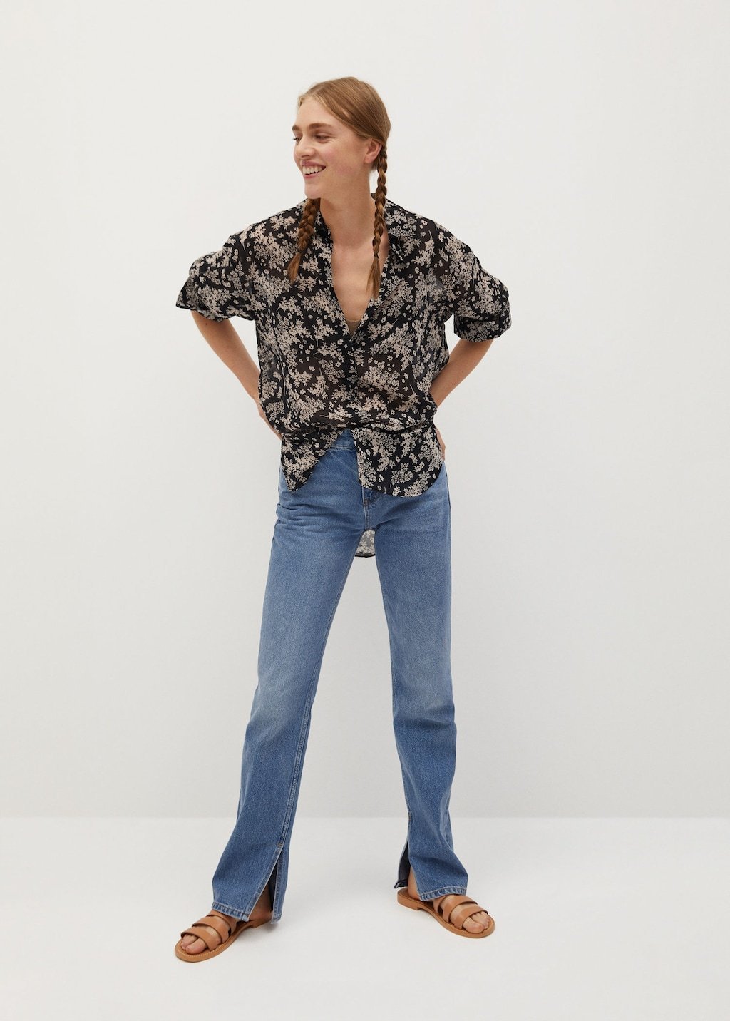 Printed flowy shirt - Laurel Morgan