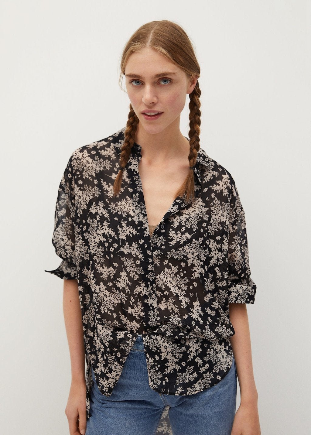 Printed flowy shirt - Laurel Morgan