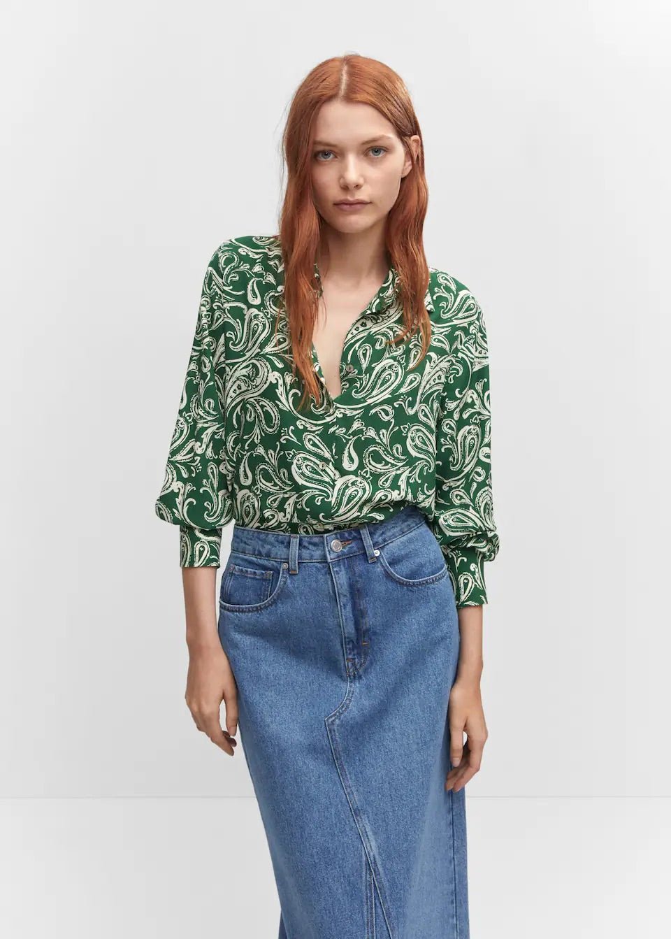 Printed flowy shirt - Laurel Morgan