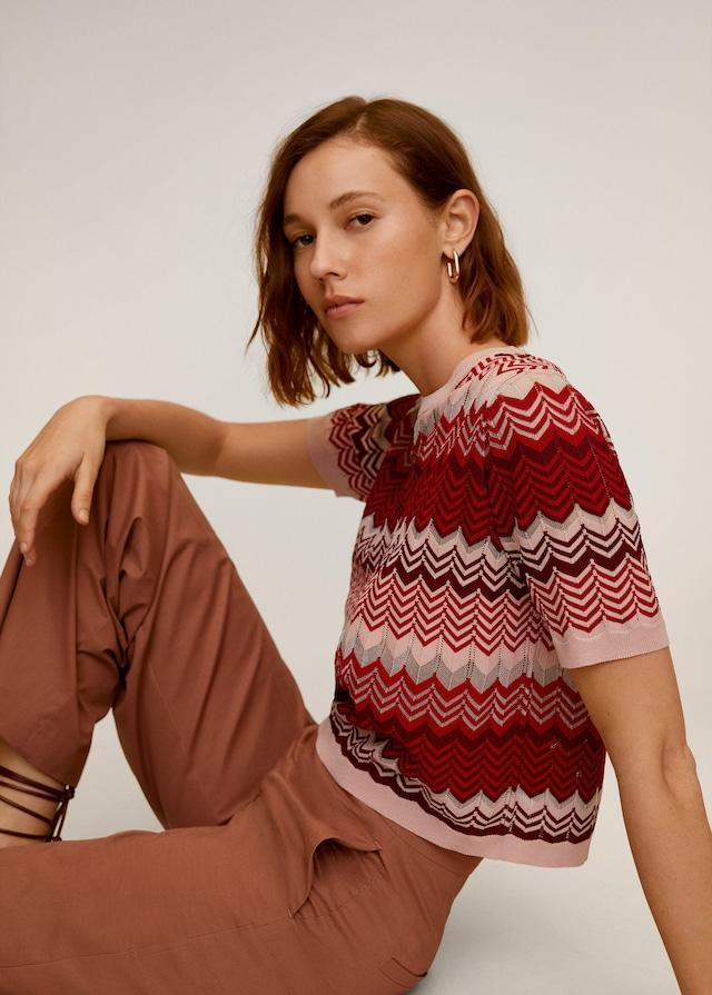 Printed knit top - Laurel Morgan