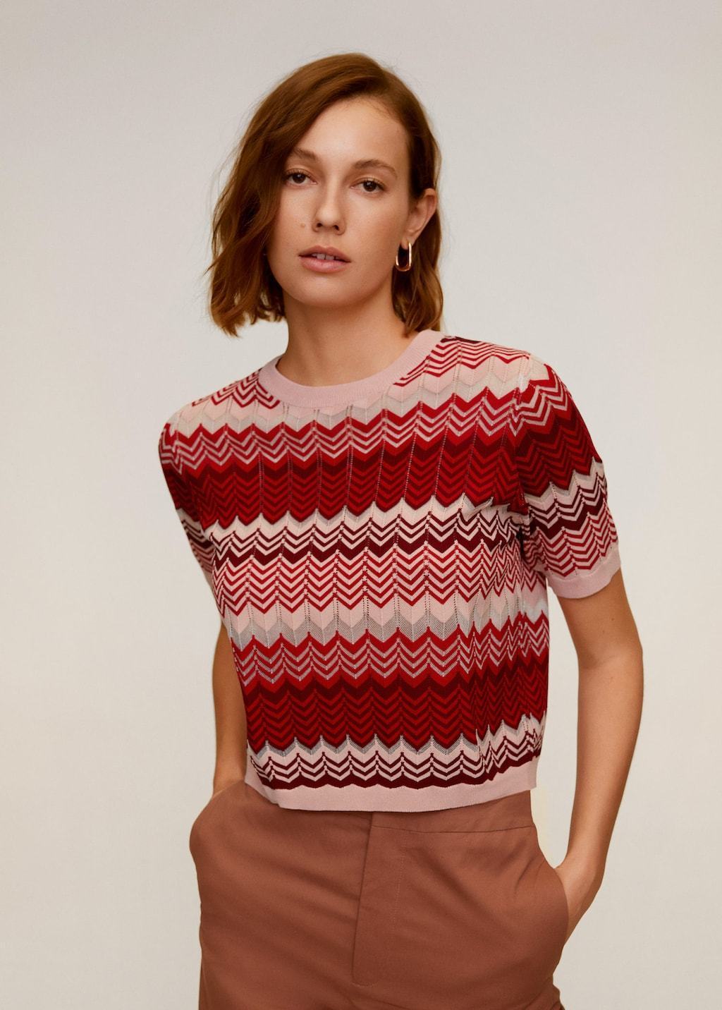 Printed knit top - Laurel Morgan