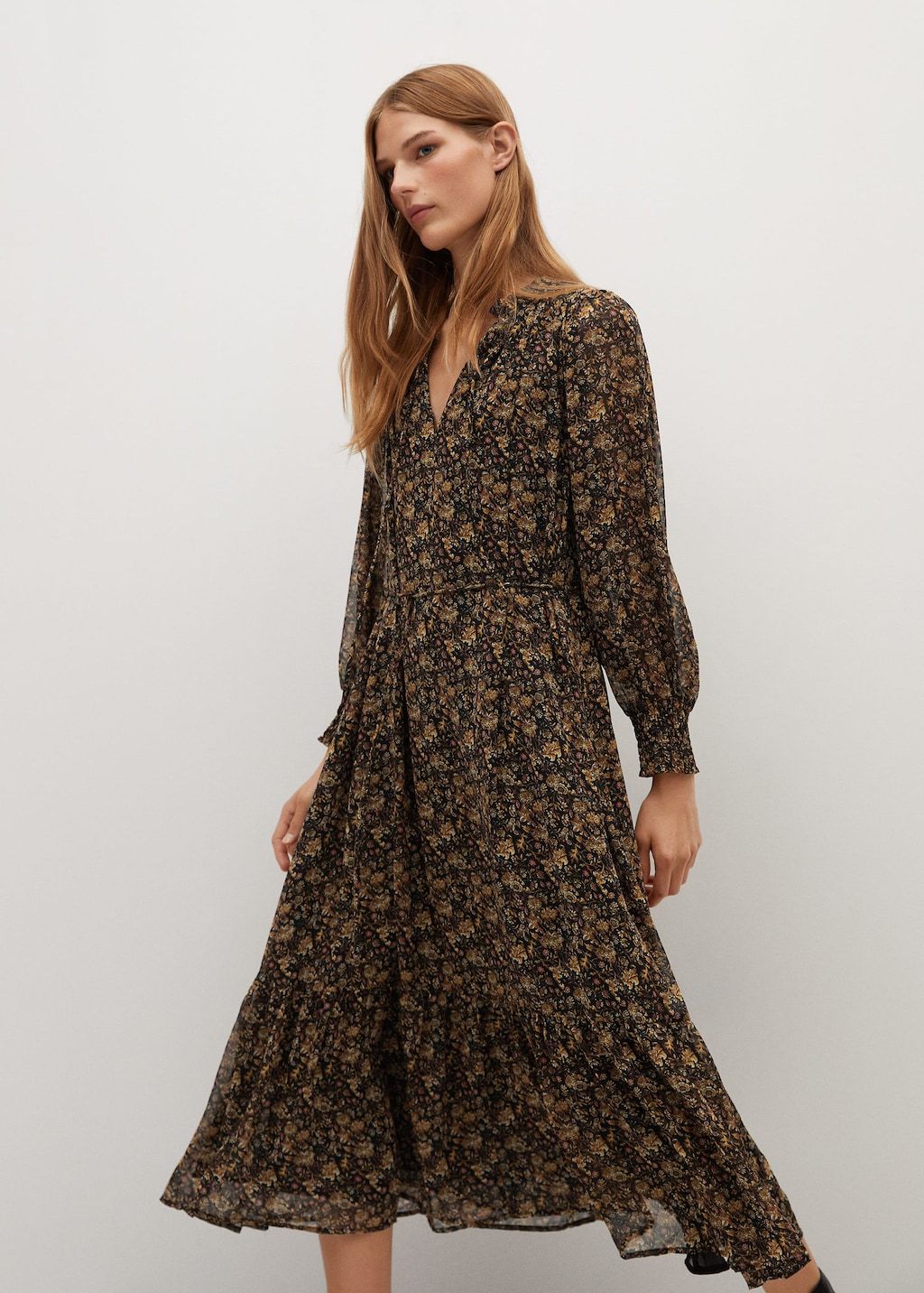 Printed long dress - Laurel Morgan