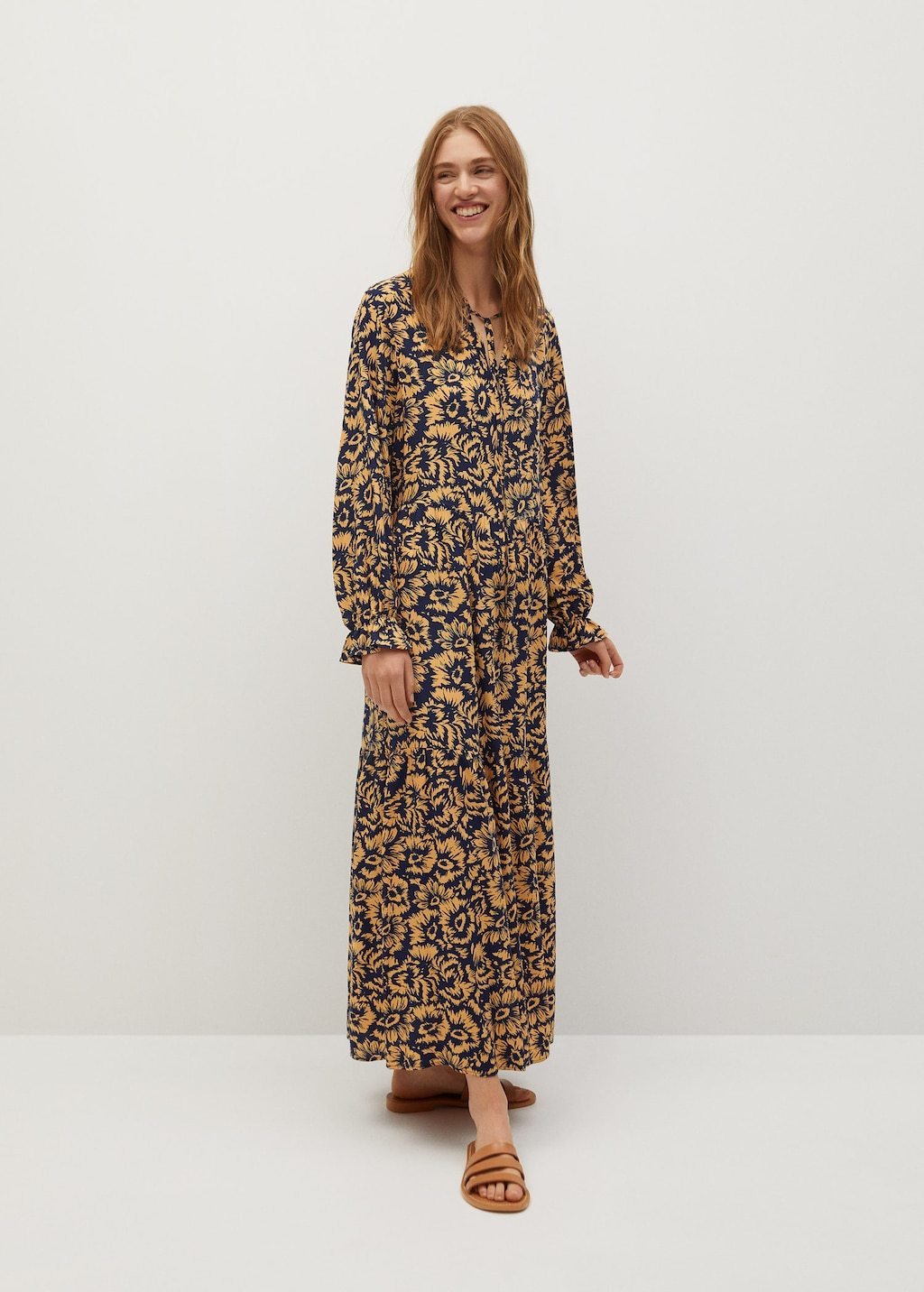 Printed long dress - Laurel Morgan