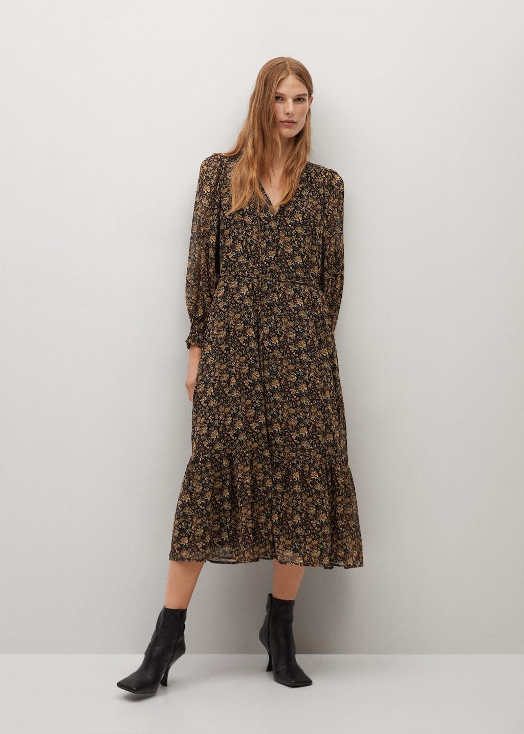 Printed long dress - Laurel Morgan