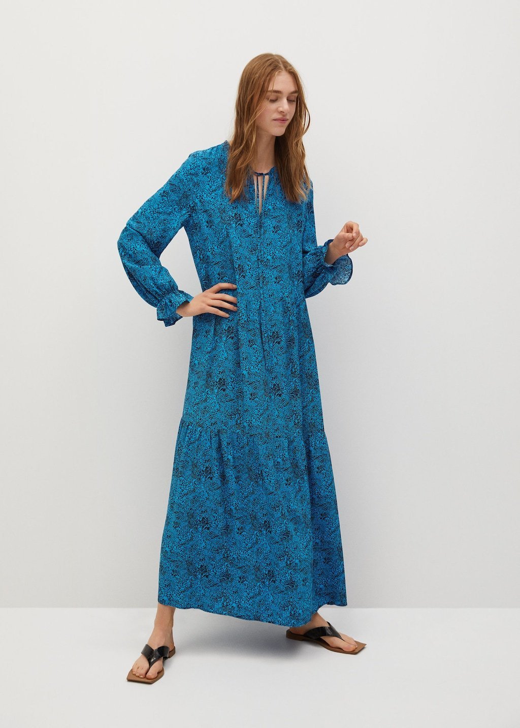 Printed long dress - Laurel Morgan