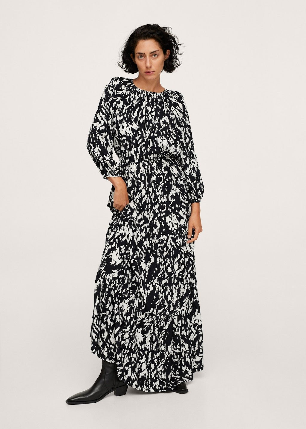 Printed long dress - Laurel Morgan