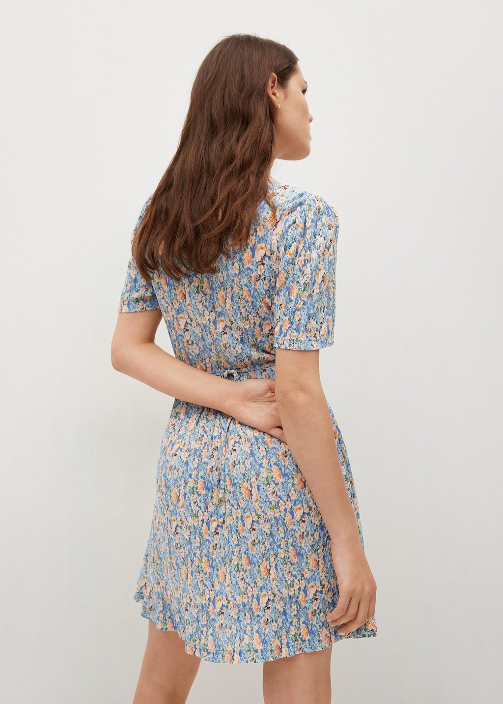 Printed pleated dress - Laurel Morgan