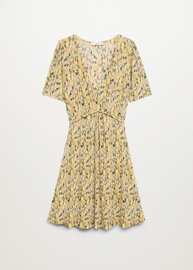 Printed pleated dress - Laurel Morgan