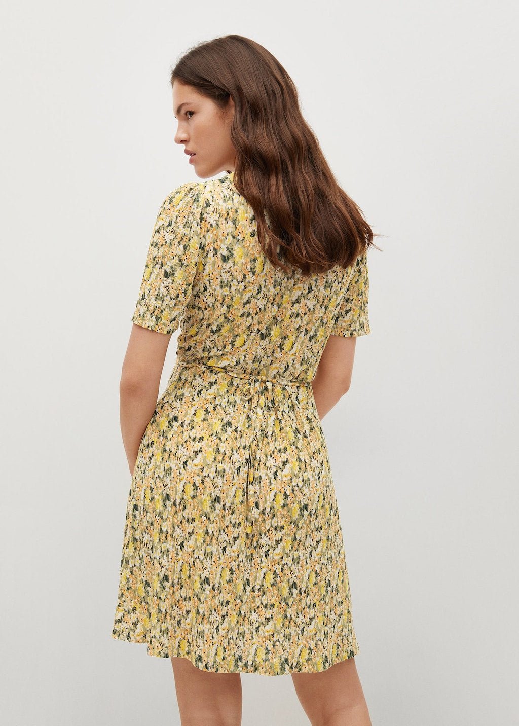 Printed pleated dress - Laurel Morgan