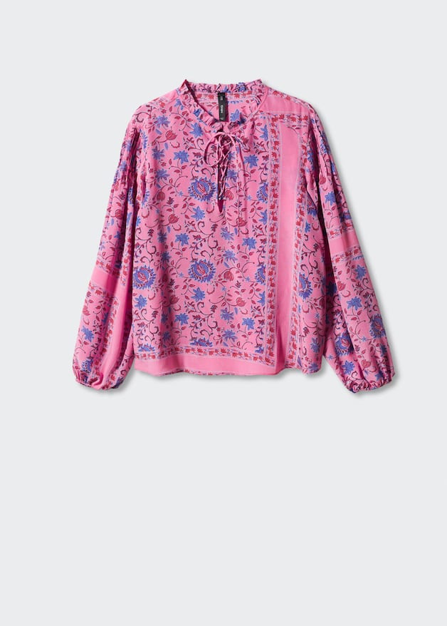 Printed puff sleeve blouse - Laurel Morgan