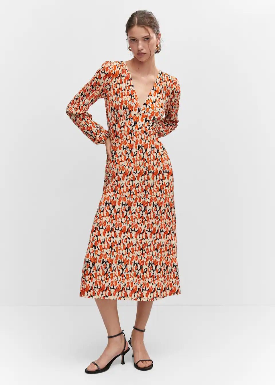 Printed textured dress - Laurel Morgan