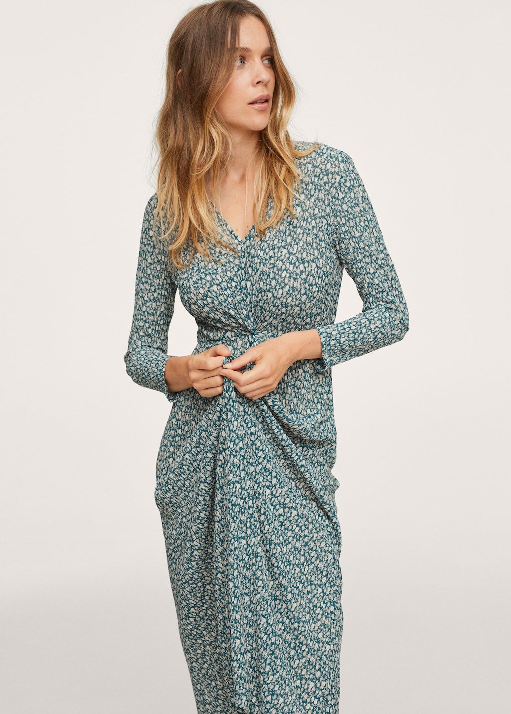 Printed textured dress - Laurel Morgan