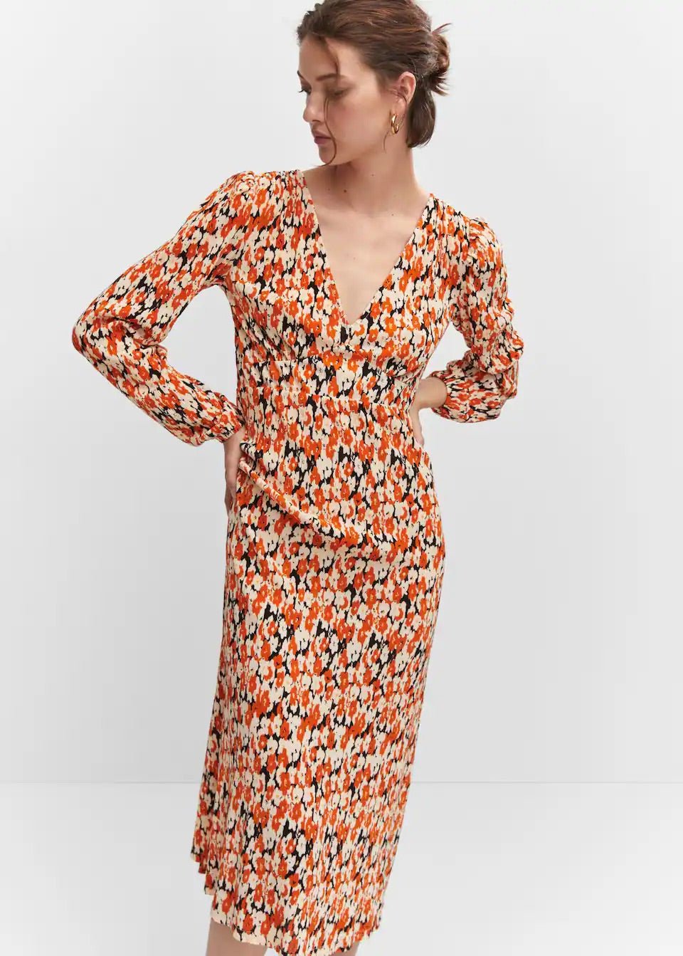 Printed textured dress - Laurel Morgan