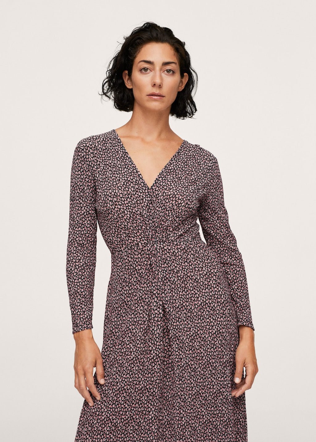 Printed textured dress - Laurel Morgan