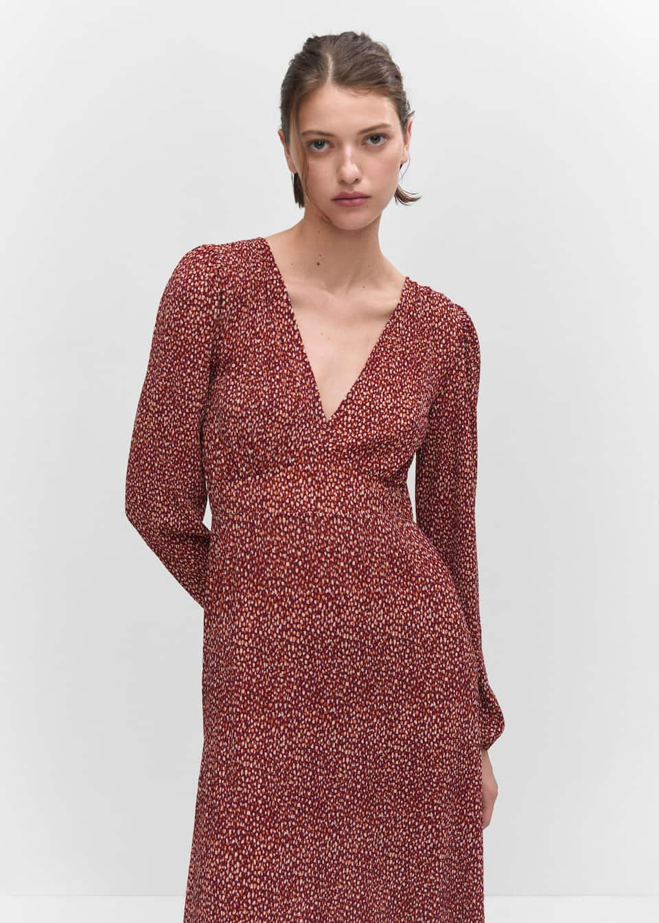 Printed textured dress - Laurel Morgan