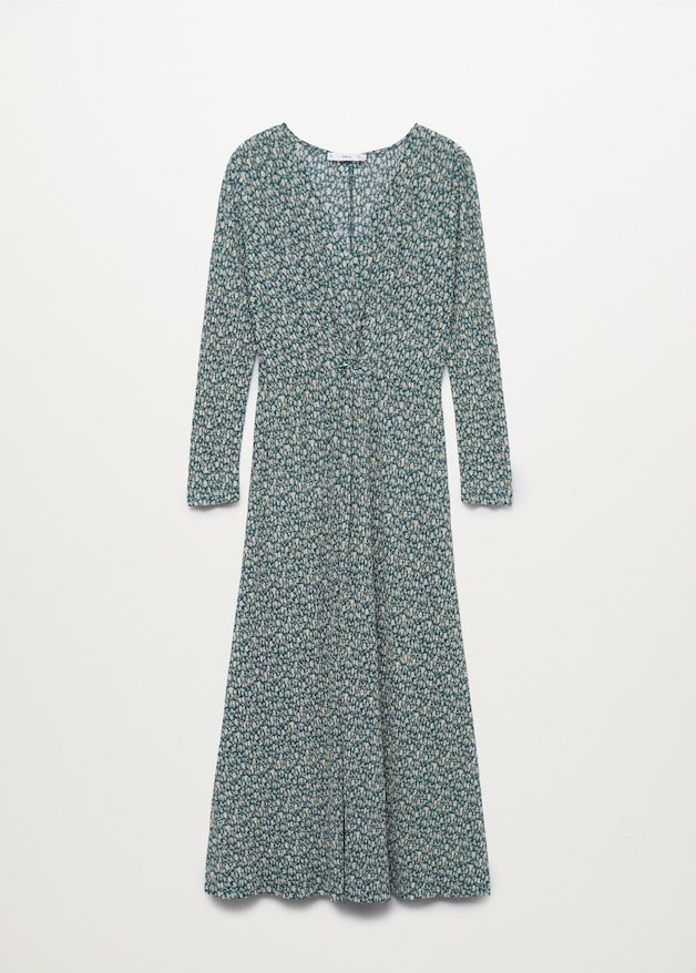 Printed textured dress - Laurel Morgan