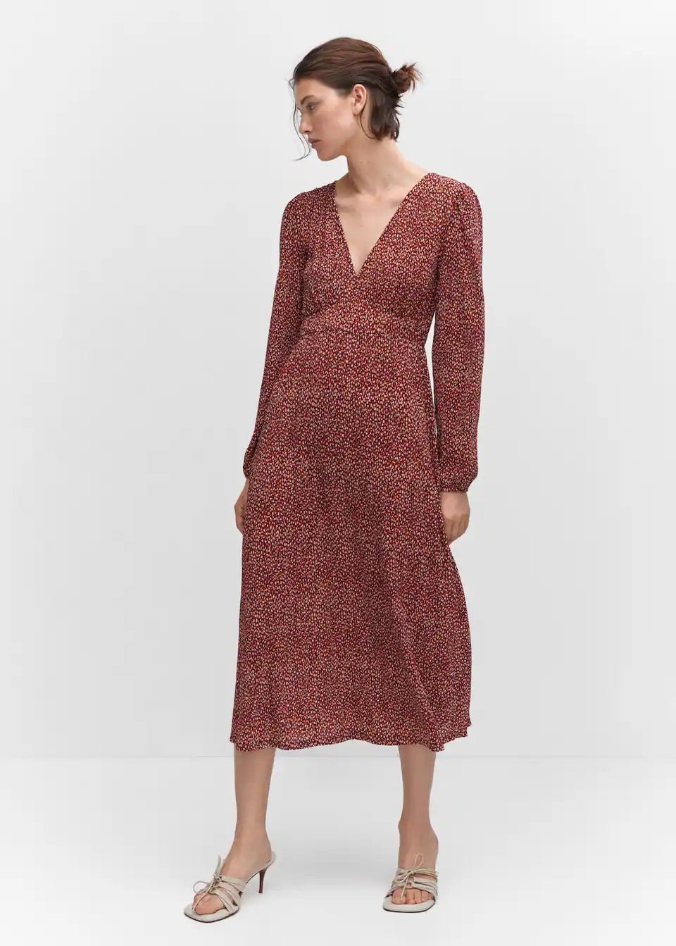 Printed textured dress - Laurel Morgan