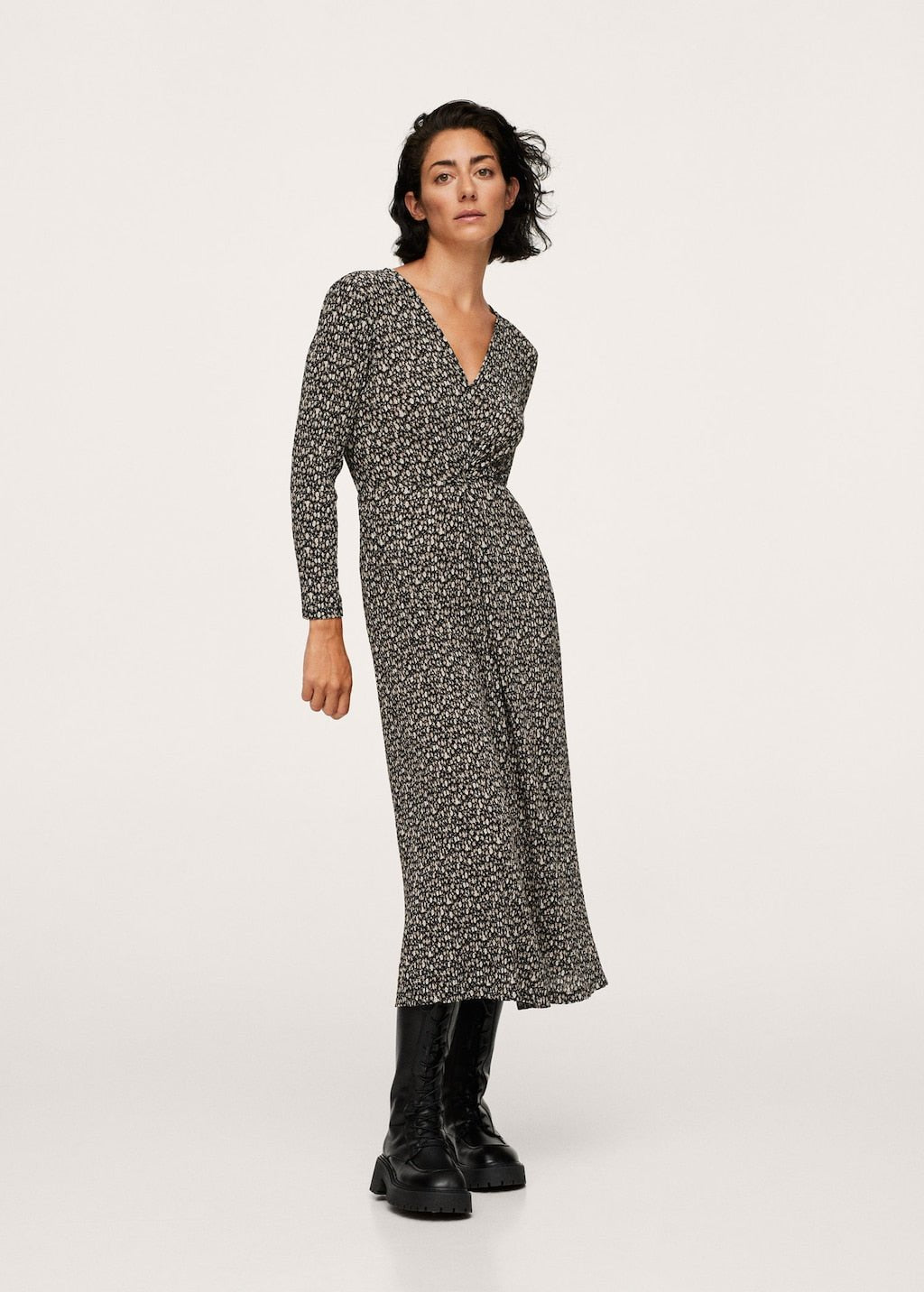 Printed textured dress - Laurel Morgan