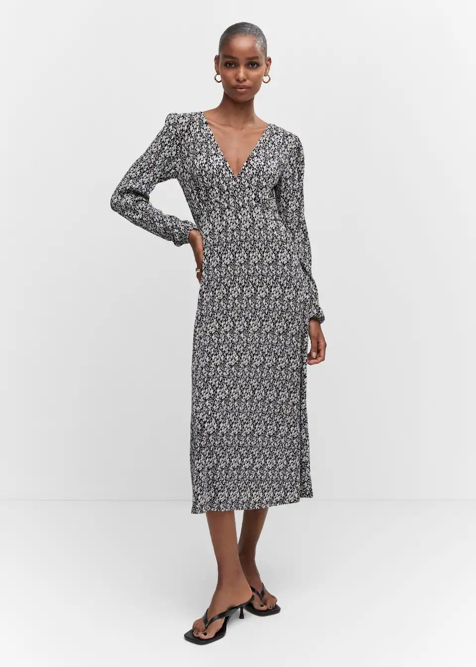 Printed textured dress - Laurel Morgan