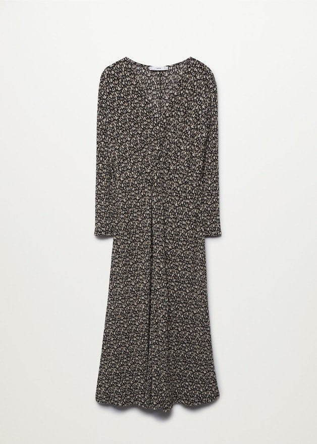 Printed textured dress - Laurel Morgan