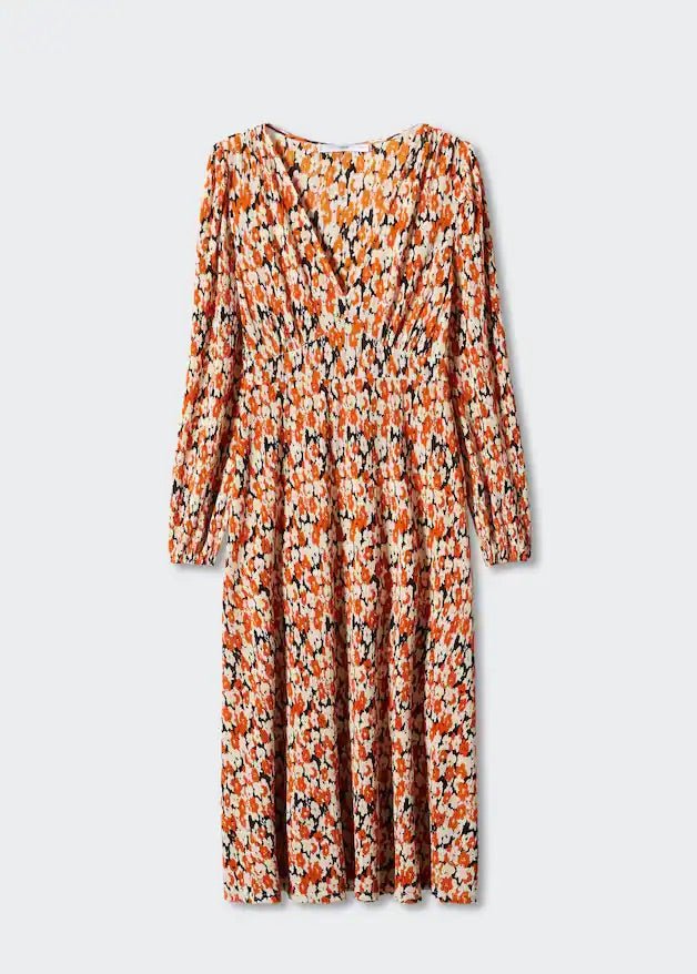 Printed textured dress - Laurel Morgan