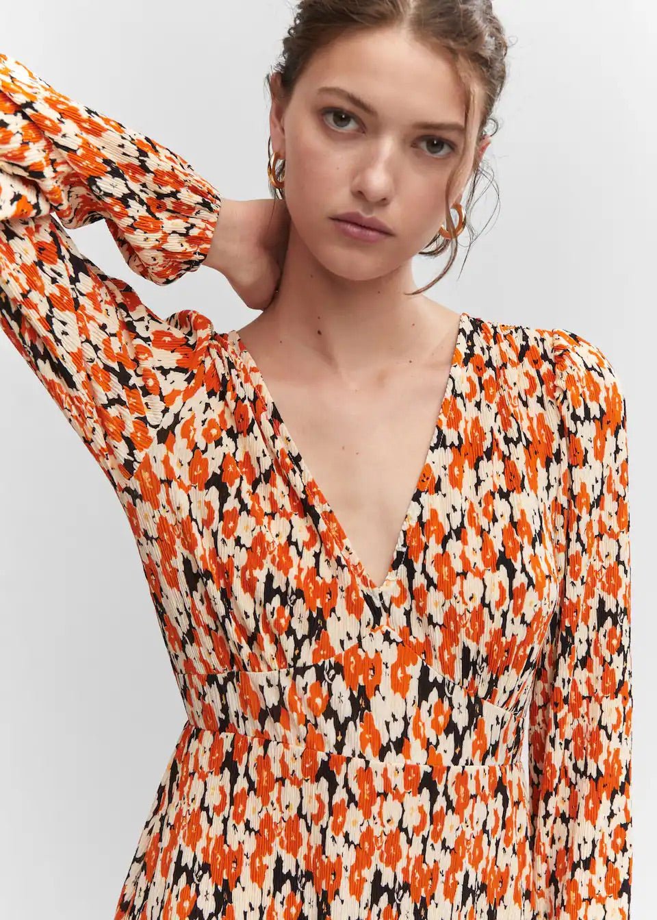 Printed textured dress - Laurel Morgan