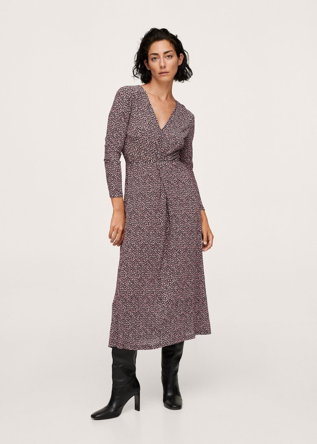 Printed textured dress - Laurel Morgan