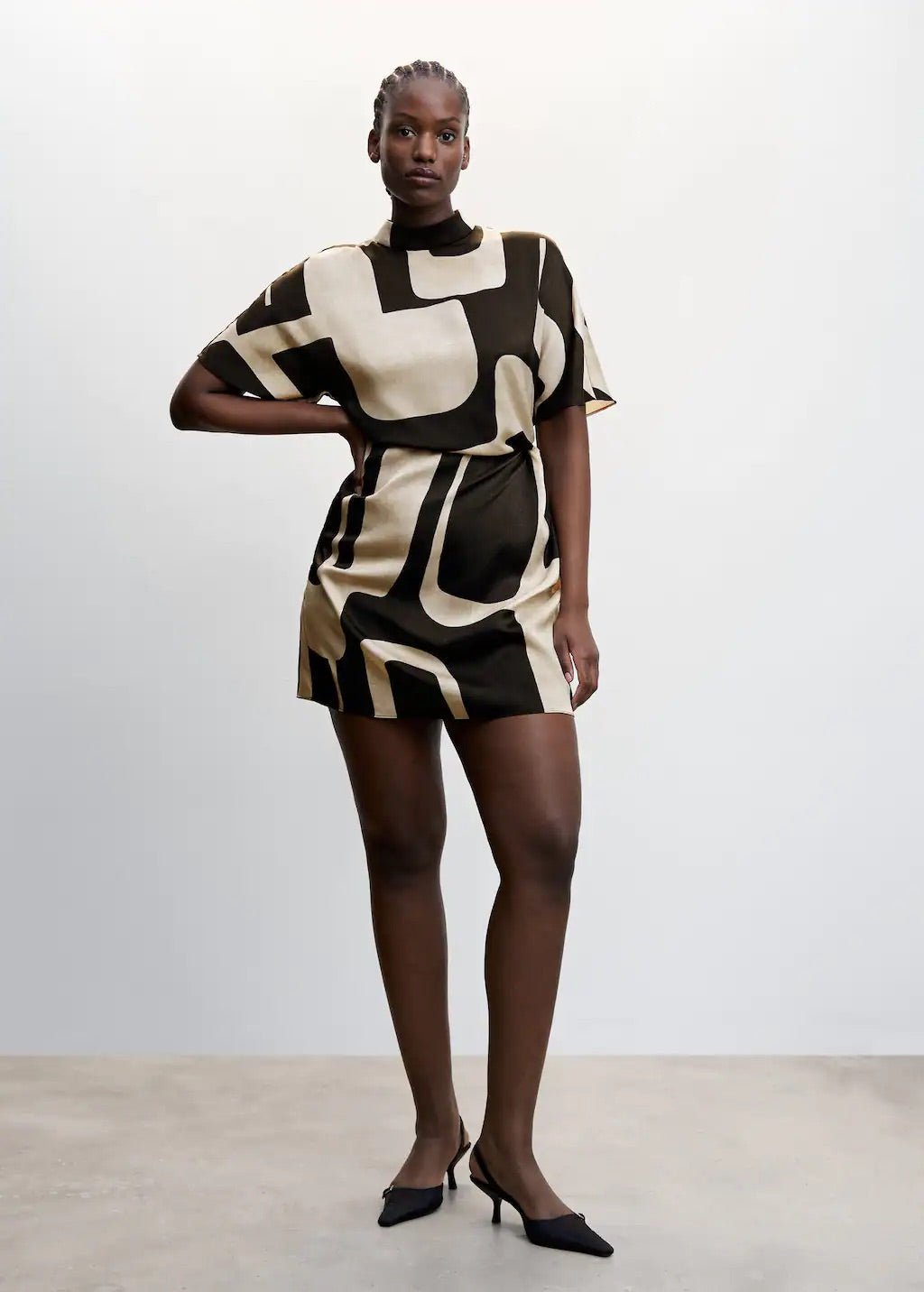 Printed turtleneck dress - Laurel Morgan