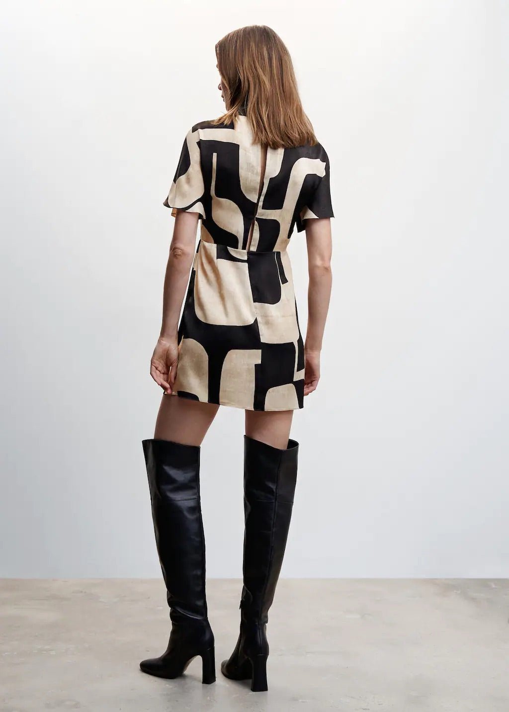 Printed turtleneck dress - Laurel Morgan