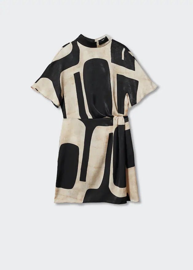 Printed turtleneck dress - Laurel Morgan