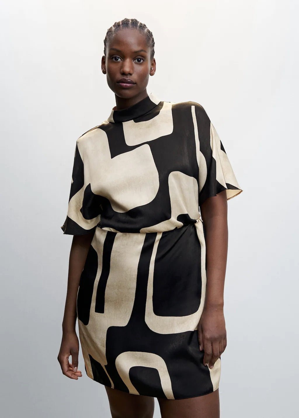 Printed turtleneck dress - Laurel Morgan