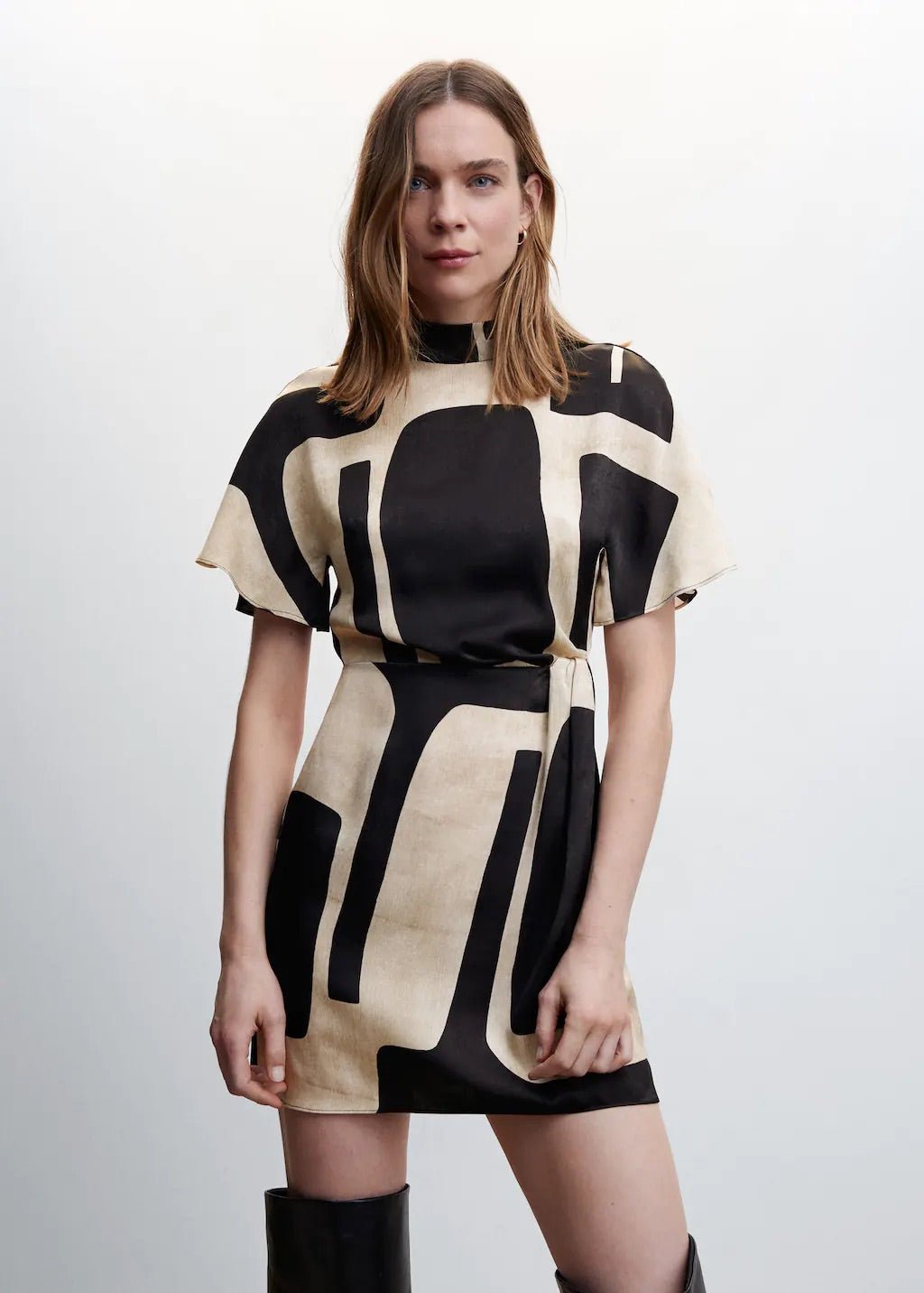 Printed turtleneck dress - Laurel Morgan