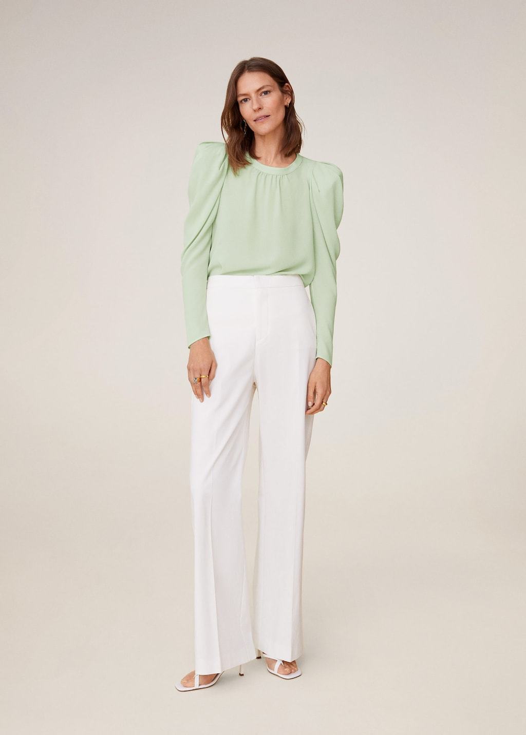 Puffed-shoulder blouse - Laurel Morgan