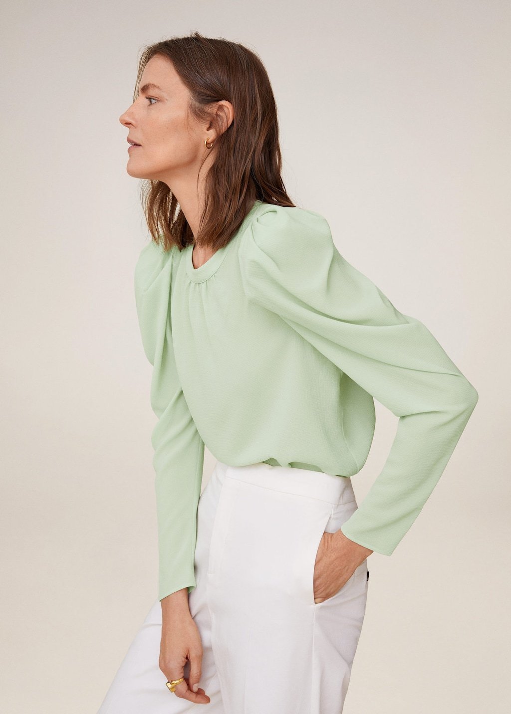 Puffed-shoulder blouse - Laurel Morgan