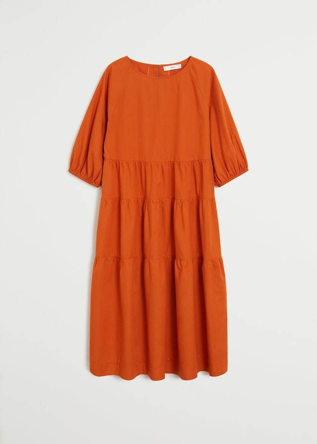 Puffed sleeves cotton dress - Laurel Morgan