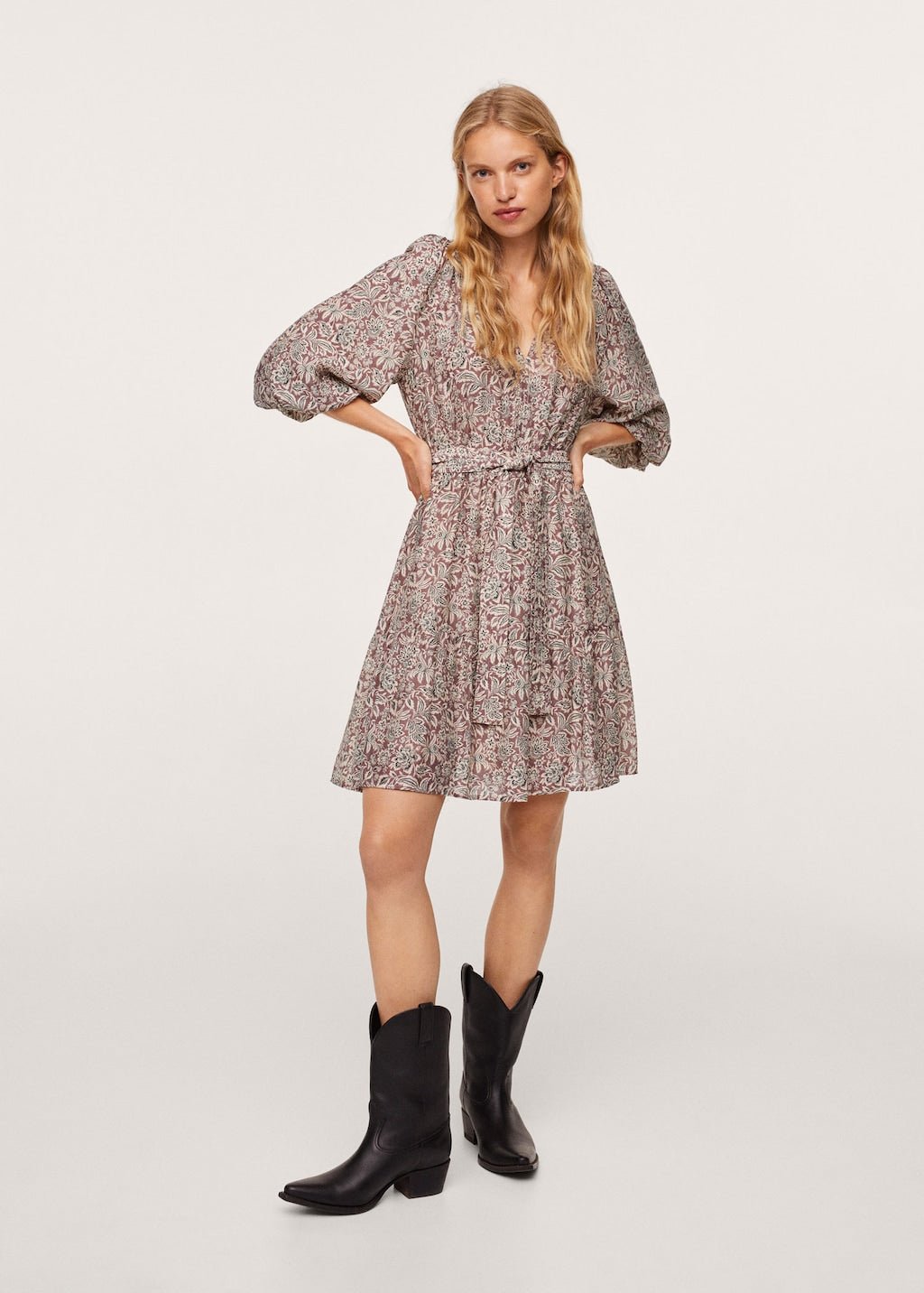 Puffed sleeves dress - Laurel Morgan