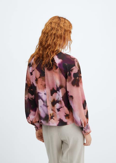 Puffed sleeves floral shirt - Laurel Morgan