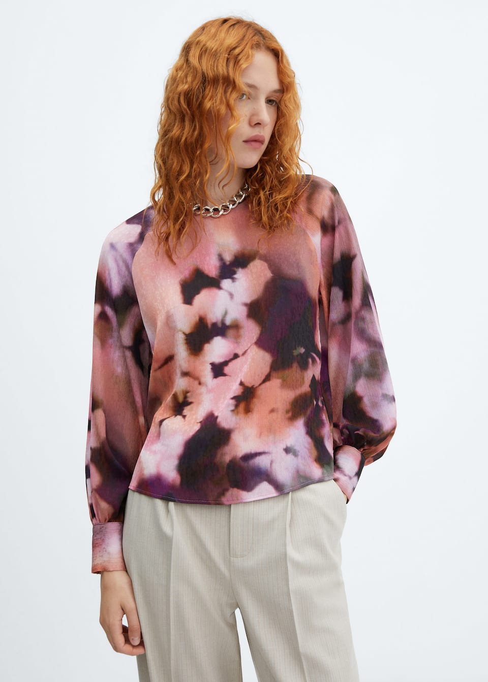 Puffed sleeves floral shirt - Laurel Morgan